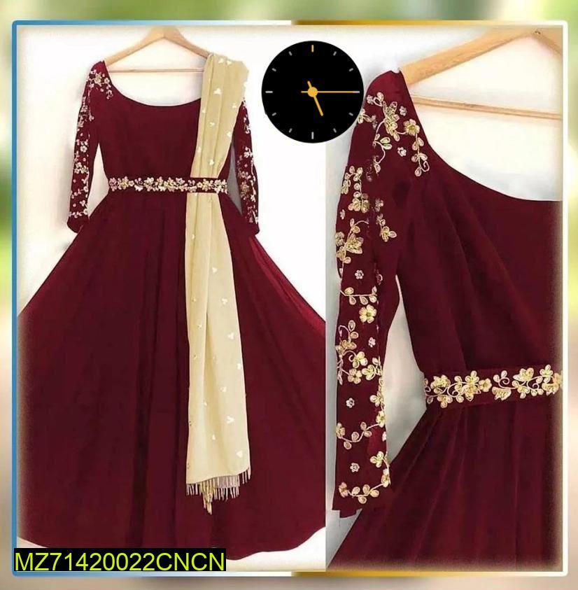 3 Pcs Women Stitched Shamoz Skill Embroidered
