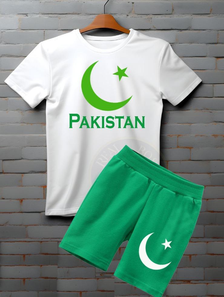Boys Jashny-Azadi Special T-Shirt And Short 14August Special