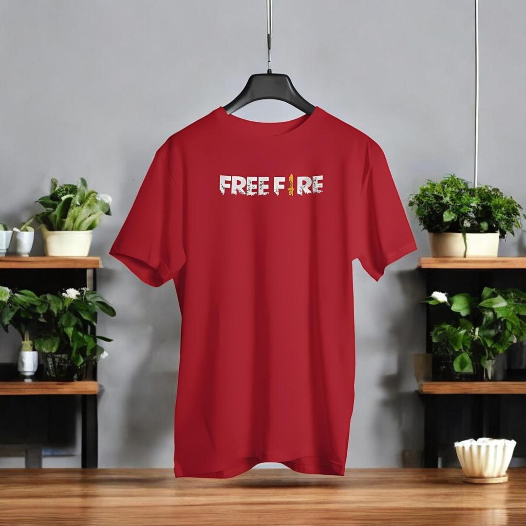1-Pc Men's Printed Cotton Half Sleeves T-Shirt
