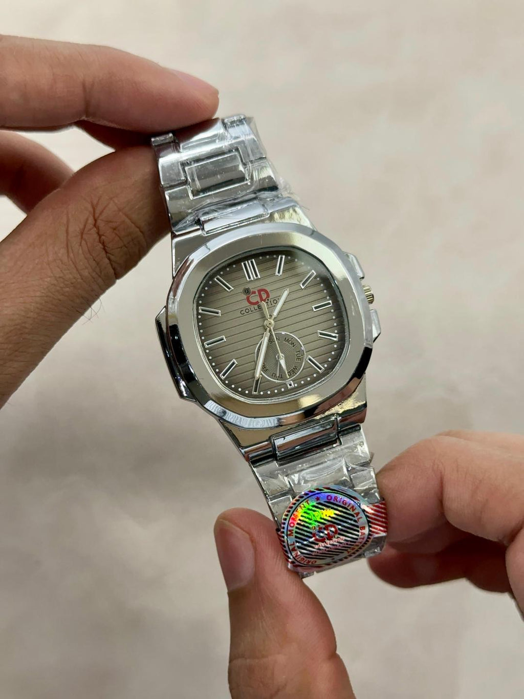 Men's Stainless Steel Round Chain Watch