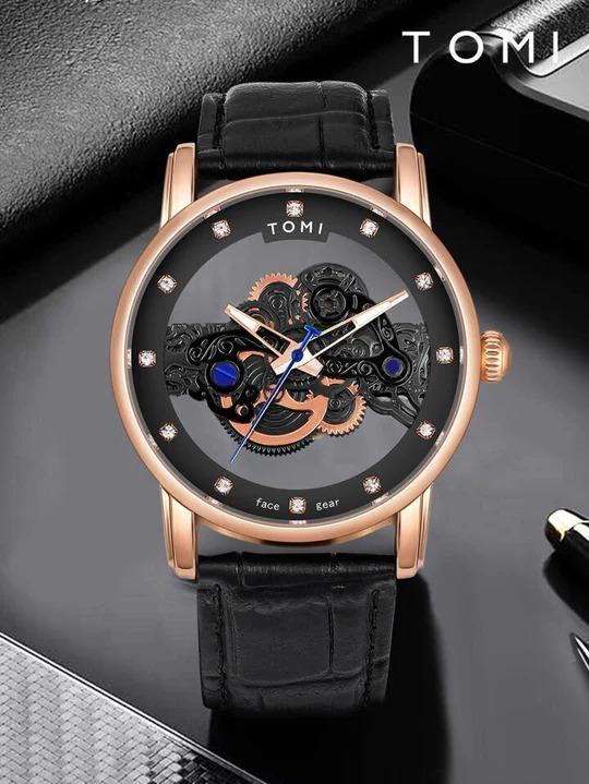 Men’s Stunning Watch Pack of 2 With Plain Strap and Watch Box